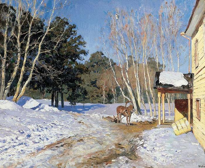 Isaac Levitan March, oil painting image